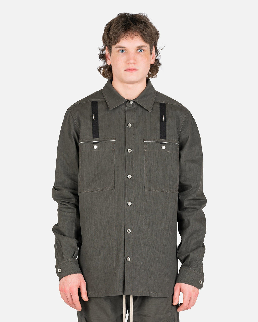 Rick Owens DRKSHDW - Denim Outershirt in Dark Dust