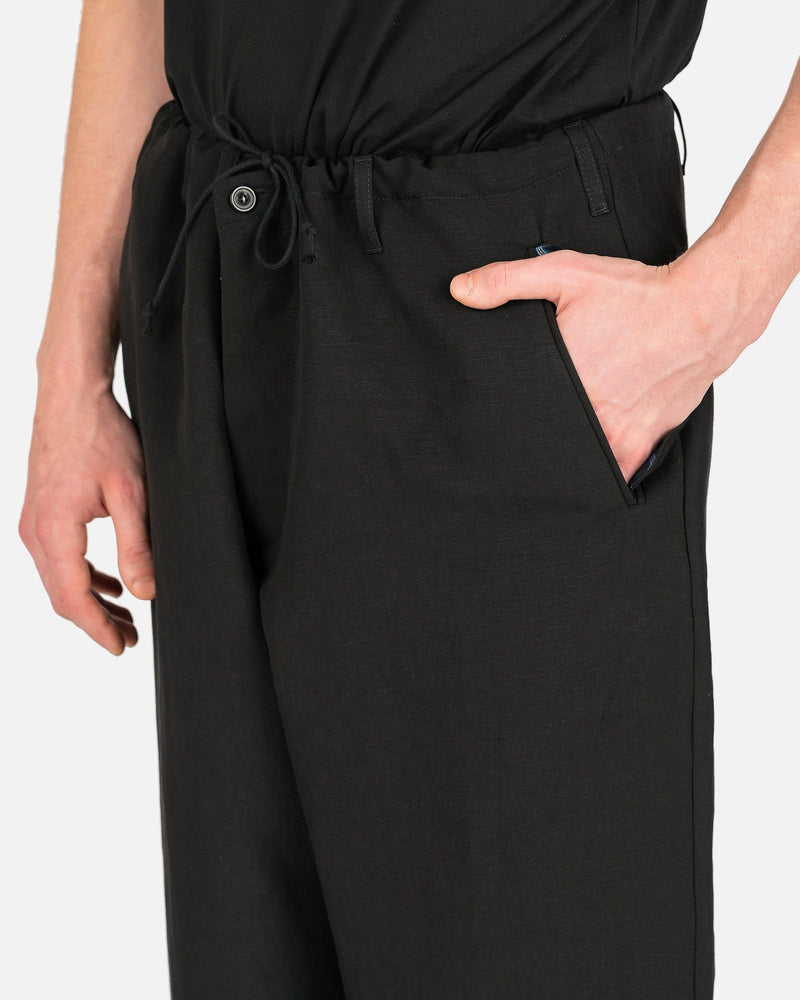 クーポン配布中交換無料 Drawstring Trouser black Pants (ドロー