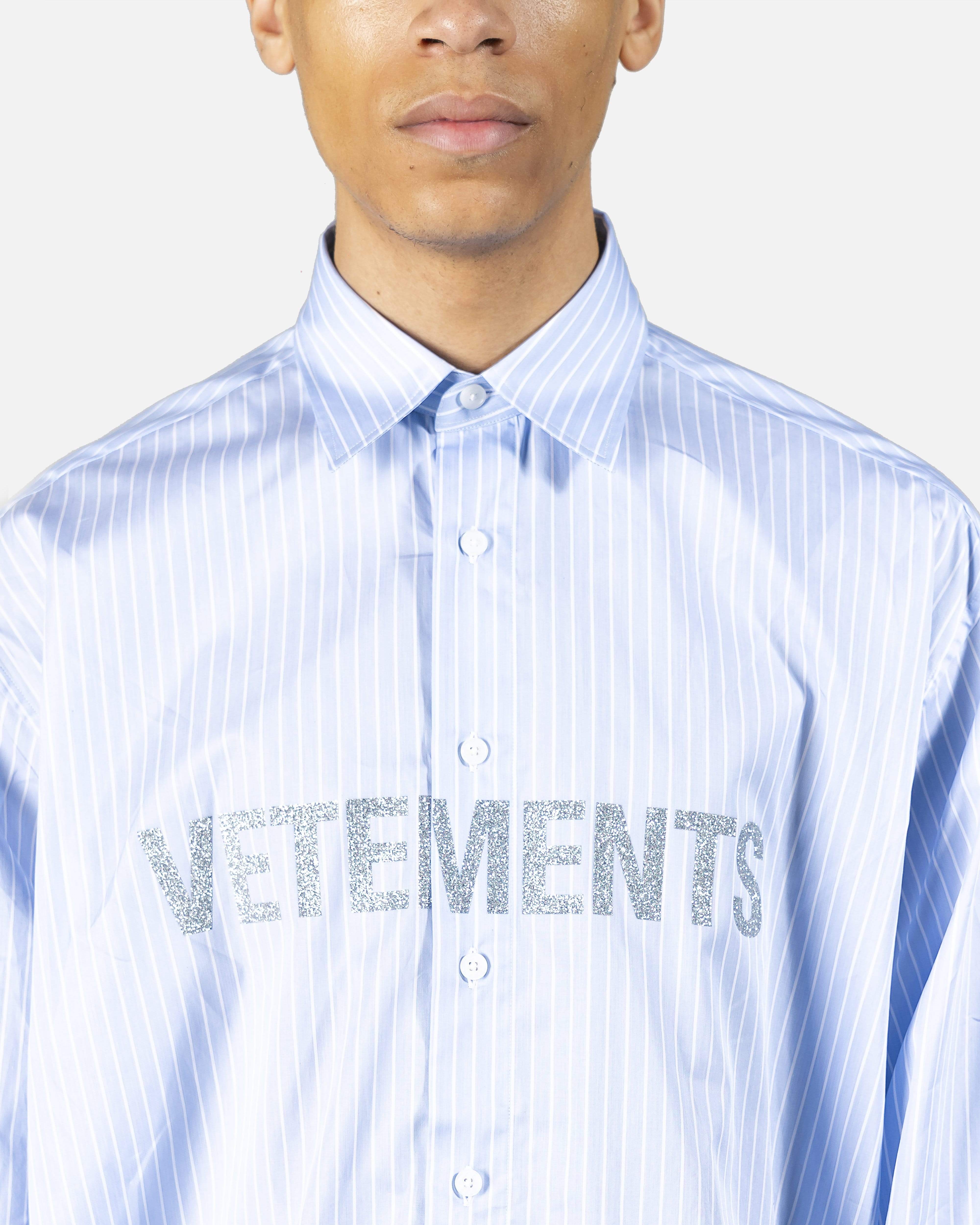 Glitter Logo Shirt in Blue – SVRN