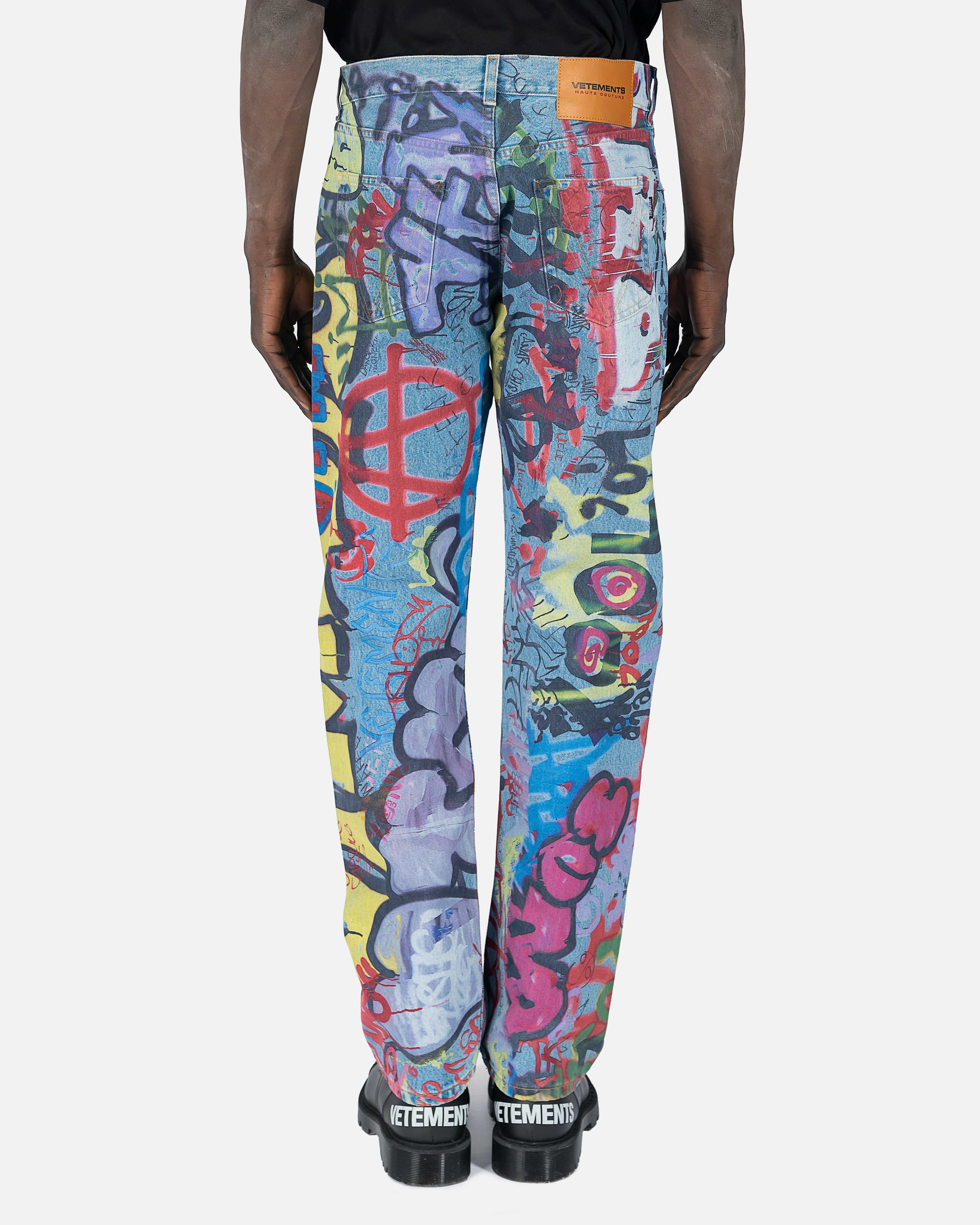 Graffiti Straight Leg Denim in Multi