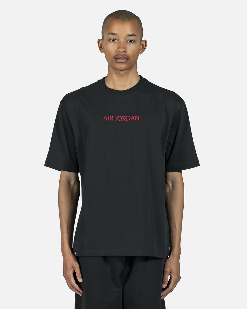 air jordan black and red shirt