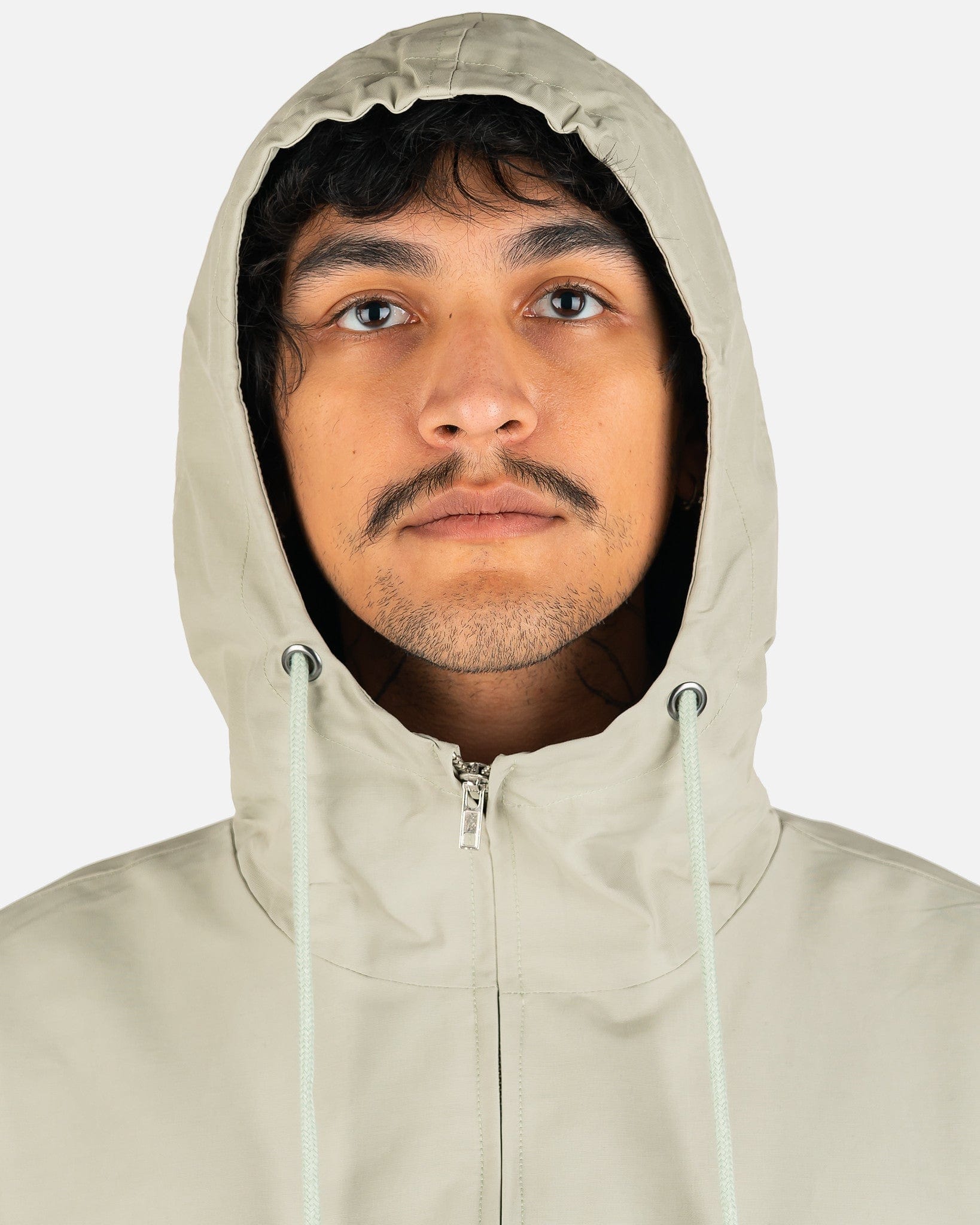 Hoodie Parka Full Zip in Light Green