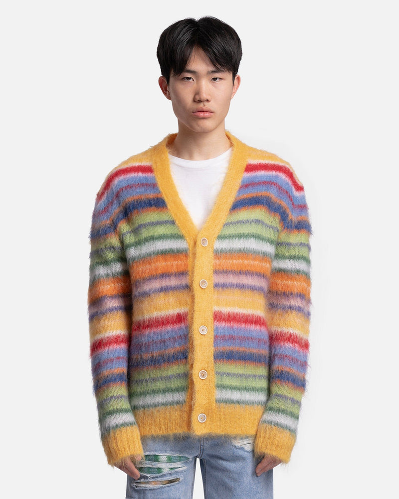 Iconic Brushed Striped Cardigan in Multi – SVRN