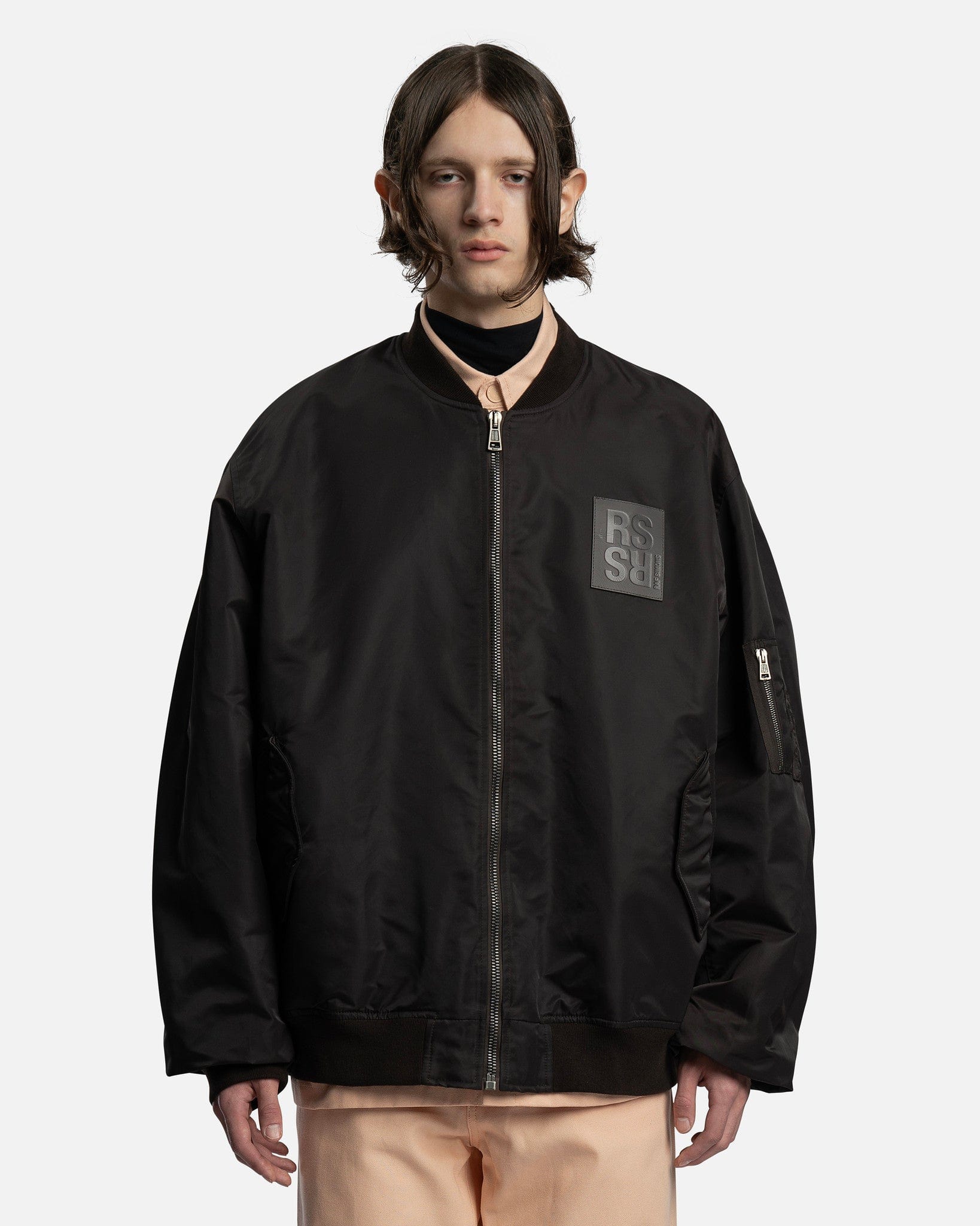 Leather Patch Classic Bomber in Black – SVRN