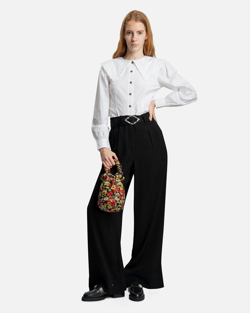 louren geometric jacquard widepants