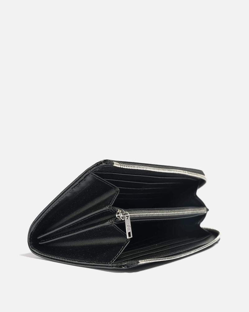 Long Zip Calfskin Wallet in Black – SVRN