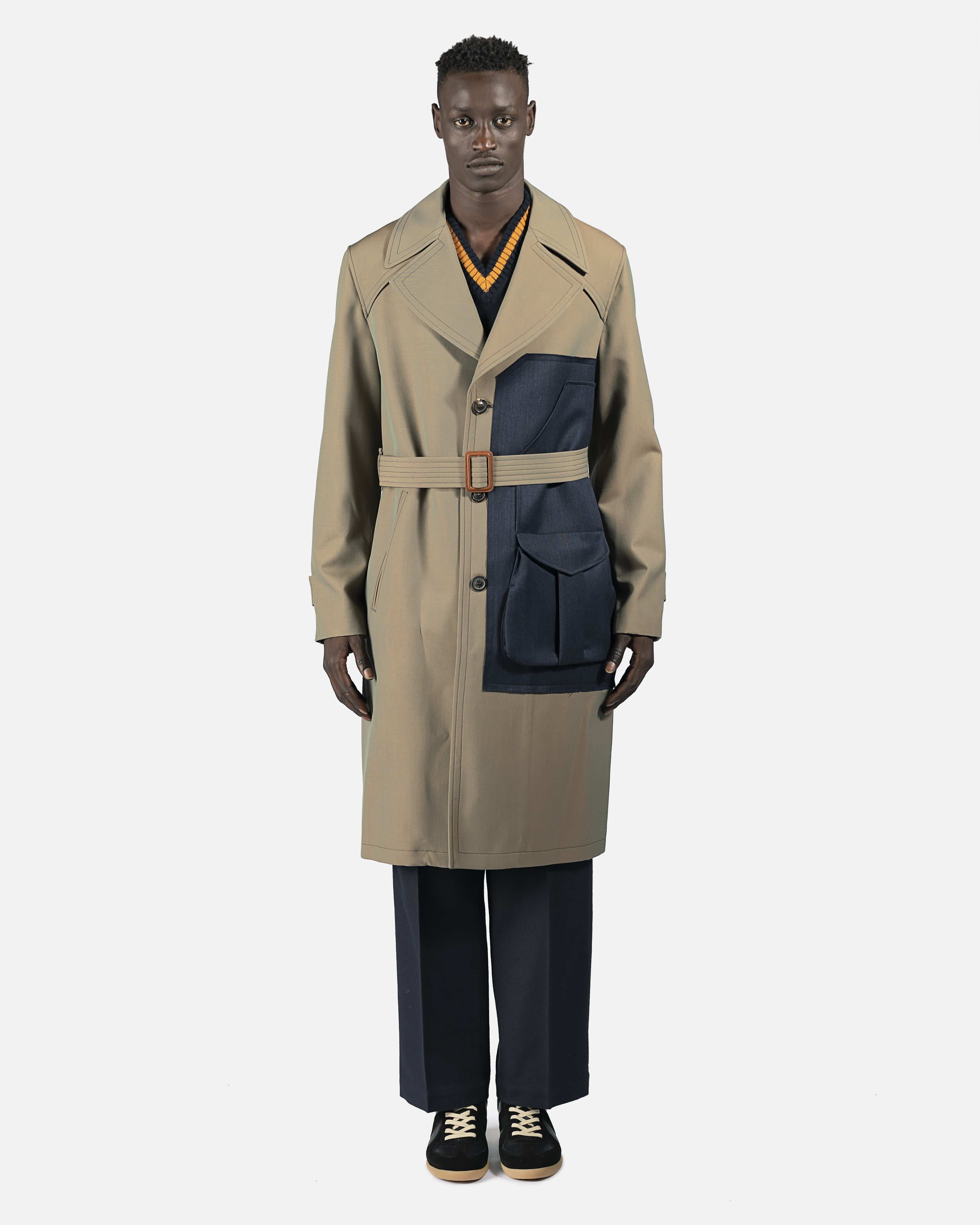 'Memory of' Trench Coat in Green