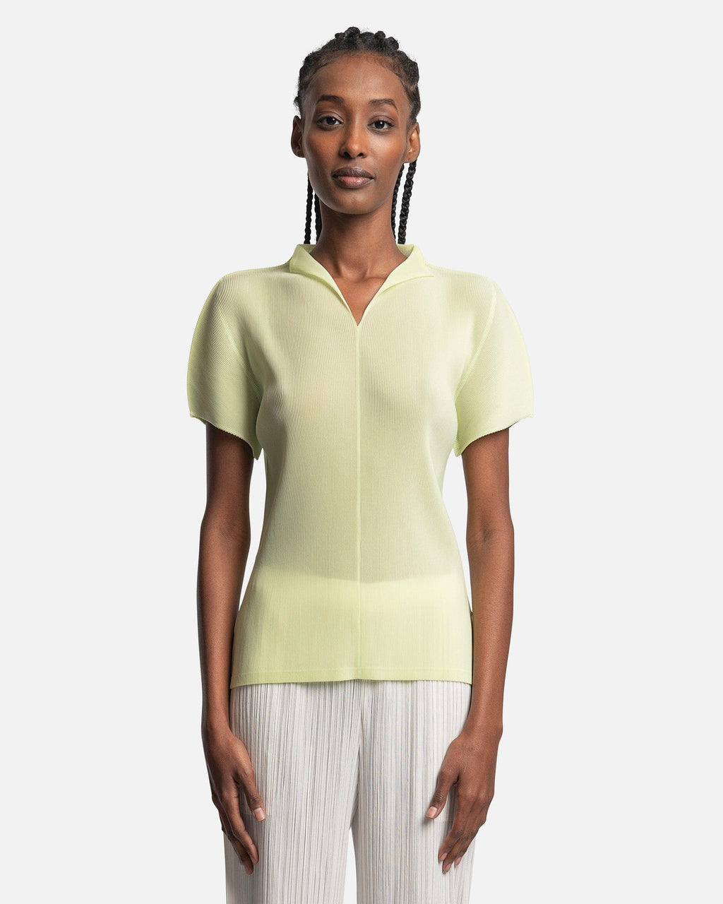 Mist Polo Top in Yellow Green – SVRN