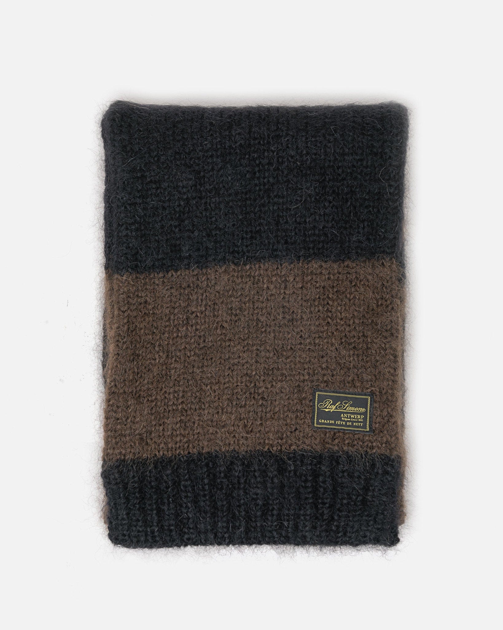 Mohair Scarf in Black Brown – SVRN