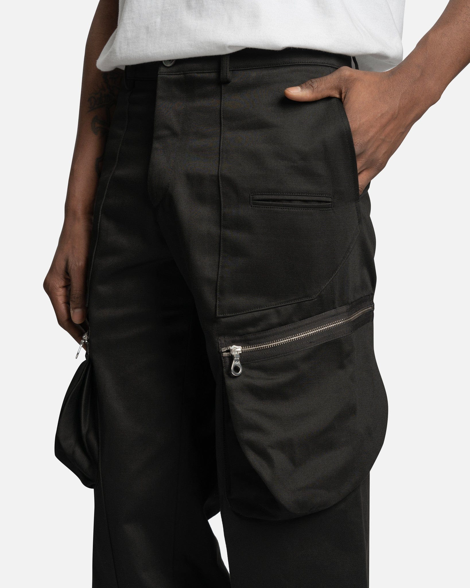 Multi Pocket Trousers in Black