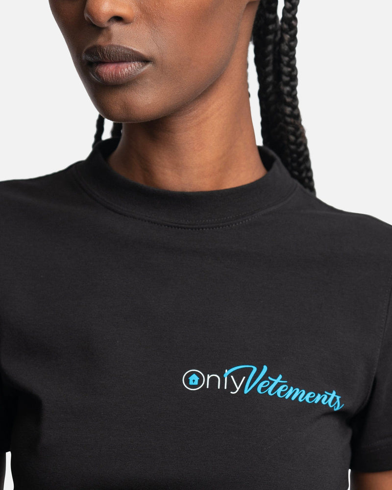 VETEMENTS Women T-Shirts Only Vetements Fitted T-Shirt in Black