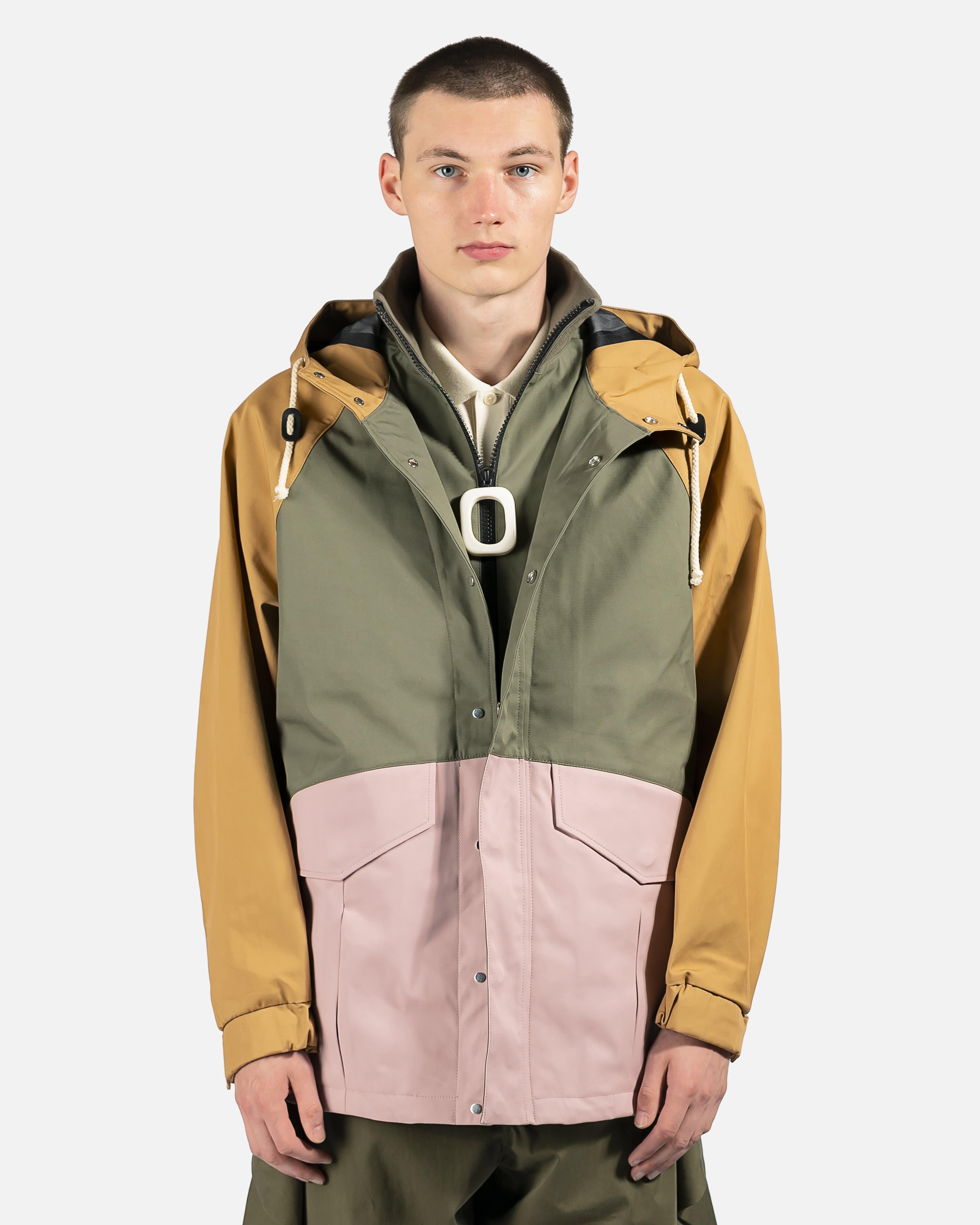 Puller Colorblock Parka in Khaki/Pink