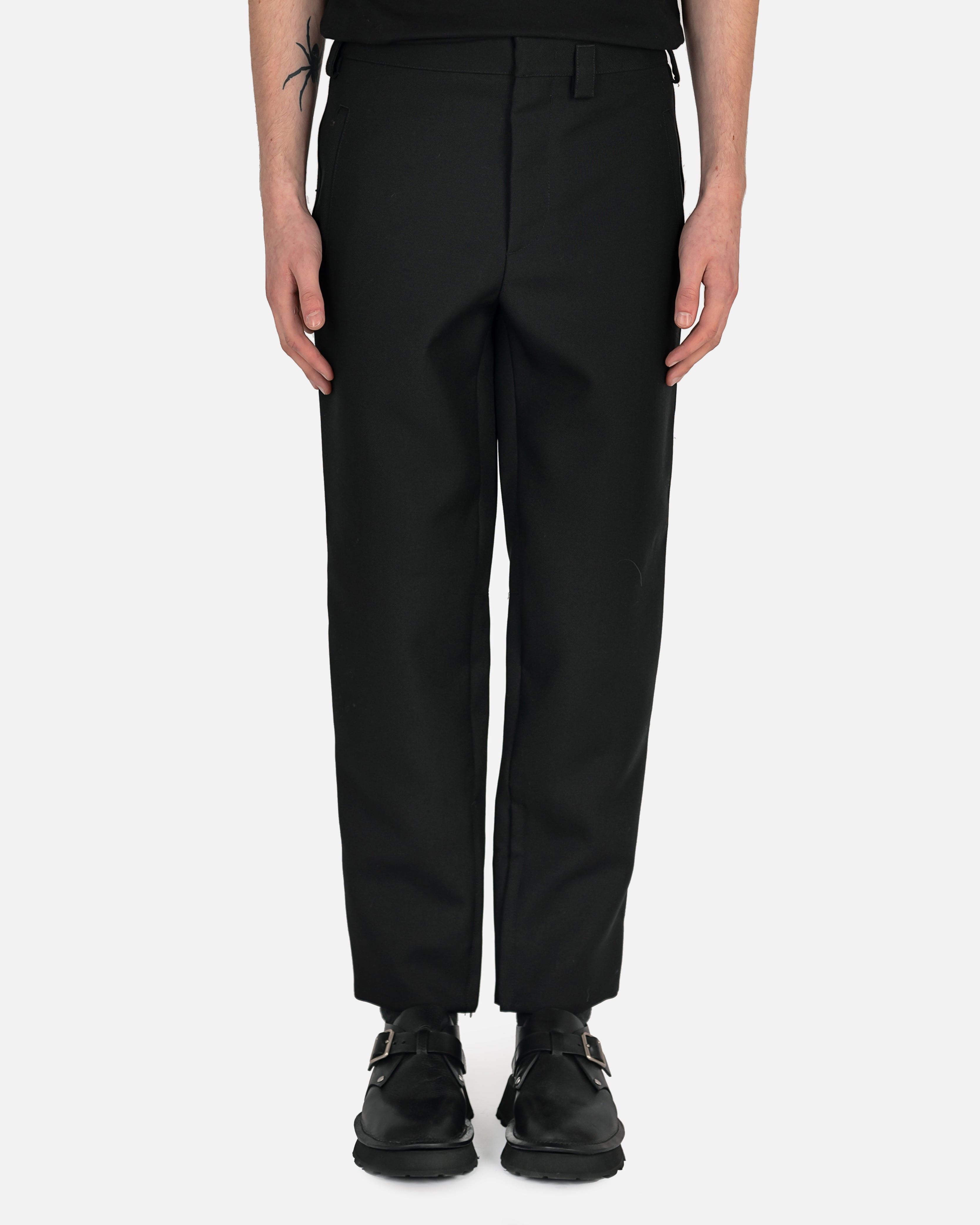 Sharp Wool Serge Trouser in Black – SVRN