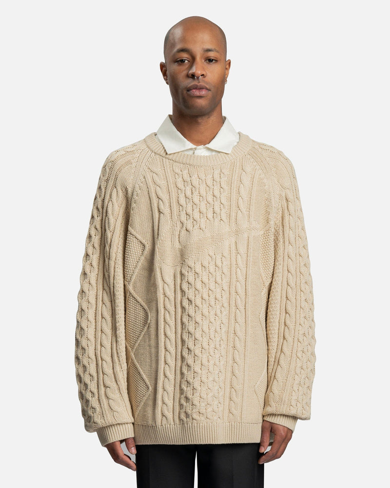 Sportswear Cable Knit Sweater in Rattan – SVRN