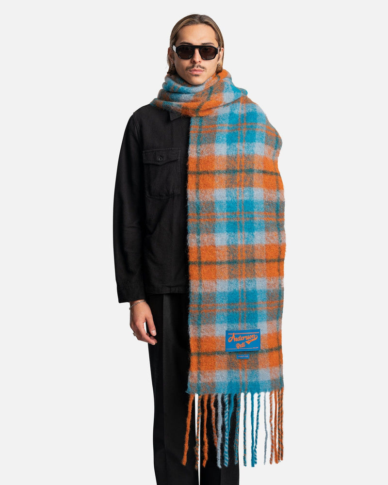 Stola Big Check Scarf in Orange – SVRN