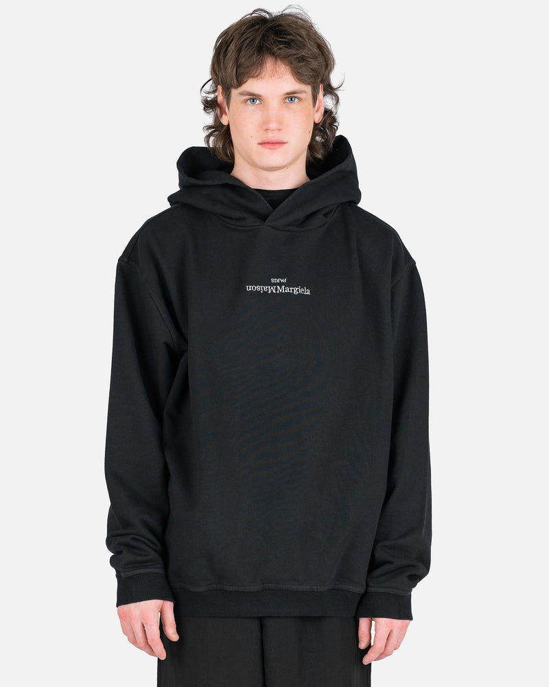 Upside Down Logo Hoodie in Black – SVRN