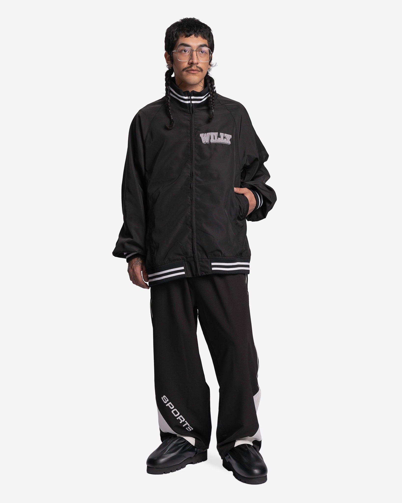 25％OFF25％OFFWILLY CHAVARRIA WINDBREAKER PANTS Black ワークパンツ