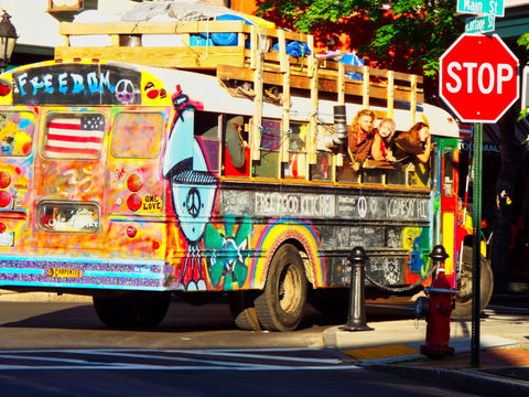 sixties hippies bus 