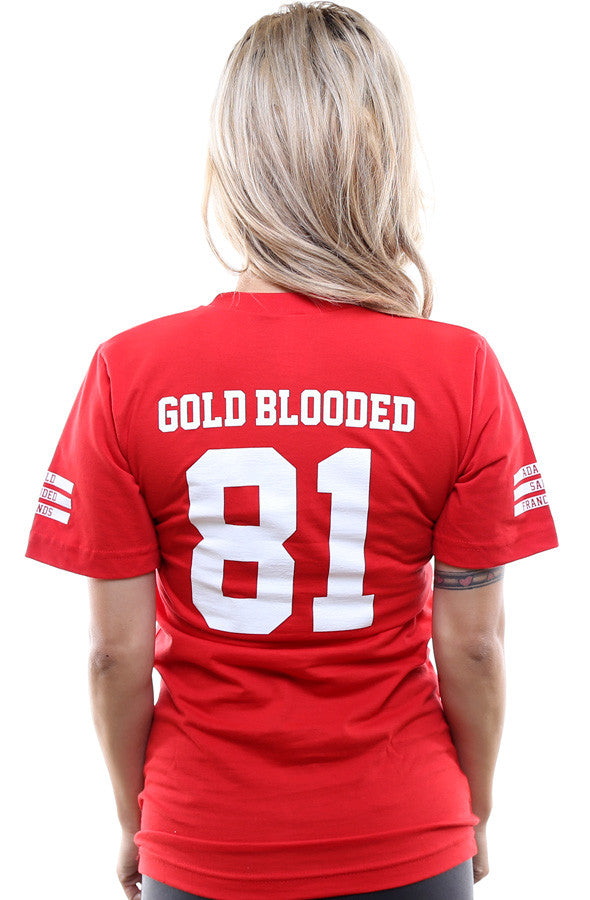 Gold Blooded Legends :: 49 (Women's White V-Neck) – Adapt.