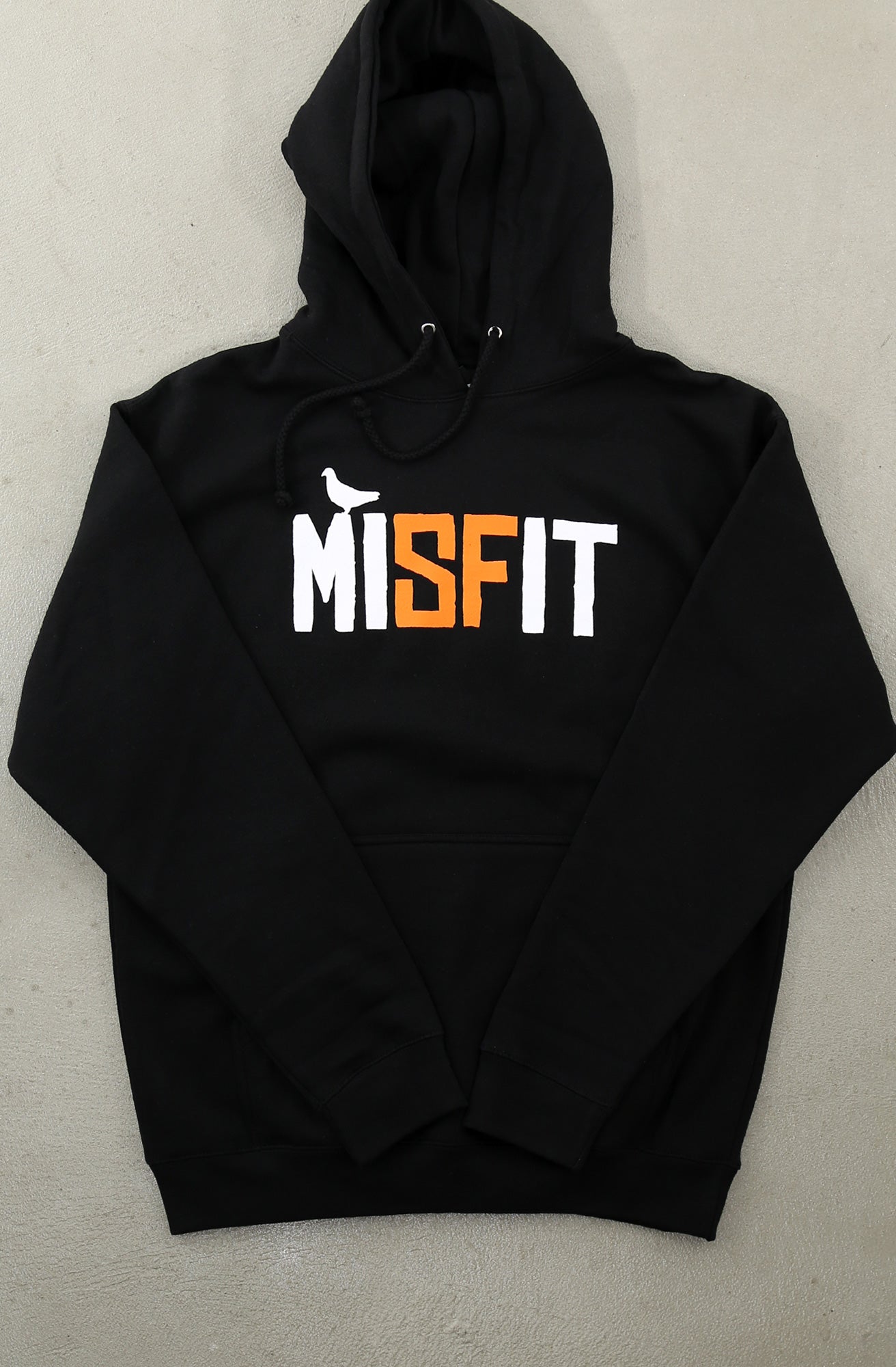 Misfit (Men's Black/Orange Hoody)