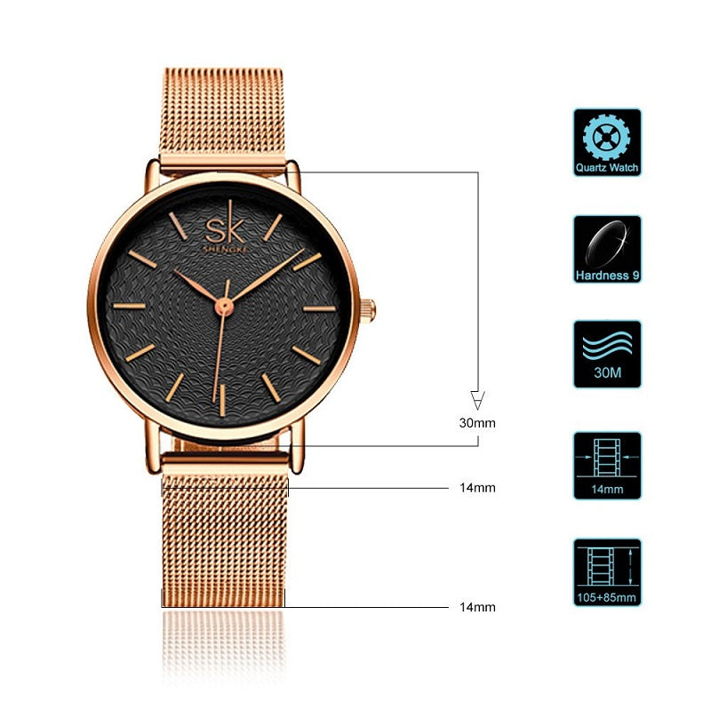 simple rose gold watch