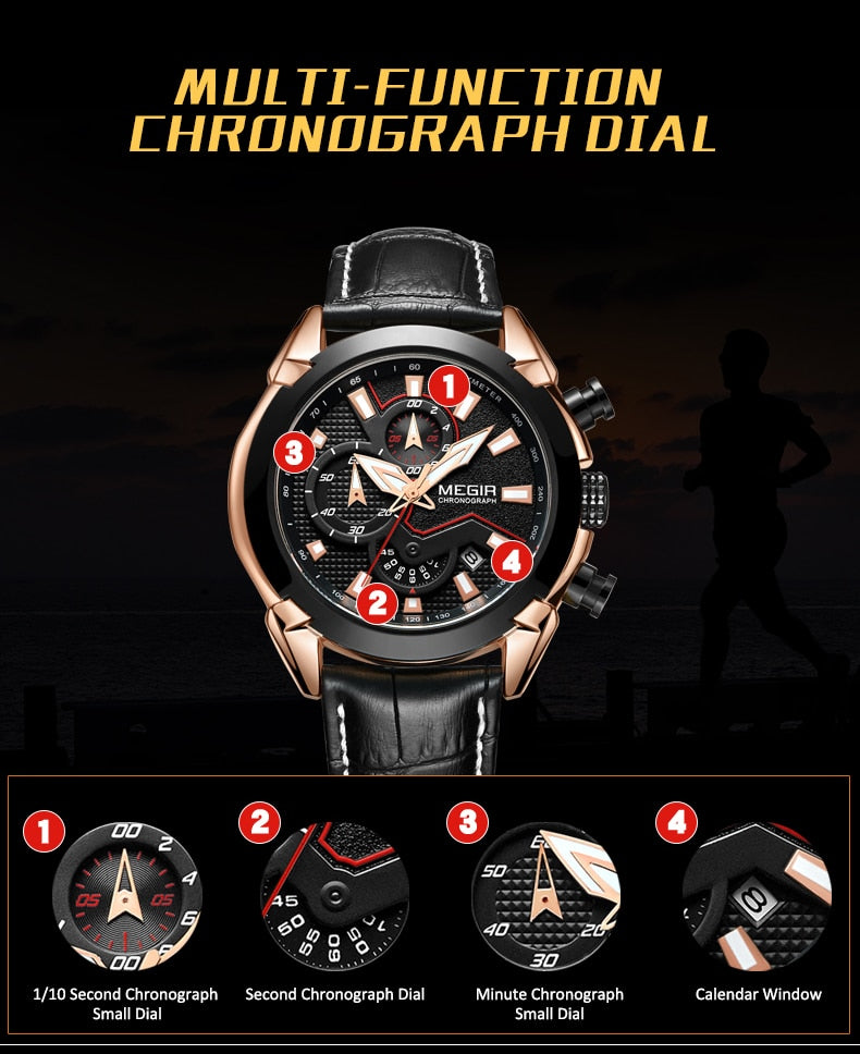 multifunction analog watch