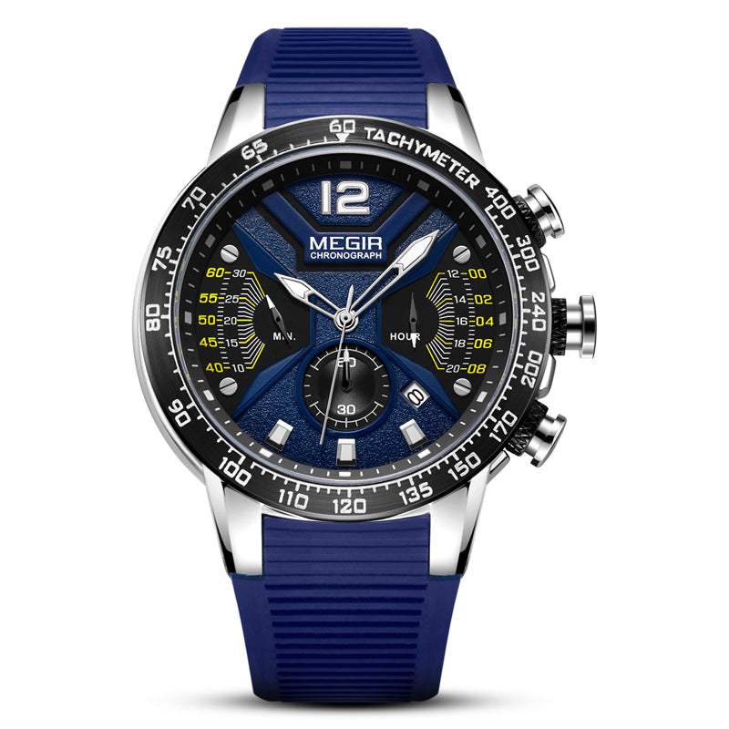 MEGIR 2106G mens stylish silicone band watch Chronograph – iluwatch.com