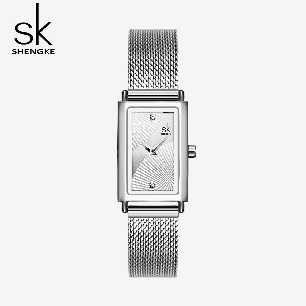 sk shengke K0119L women's silver watch 