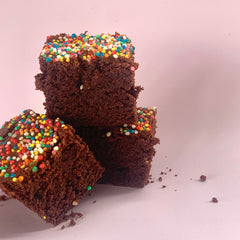 lactation chocolate brownie with sprinkles