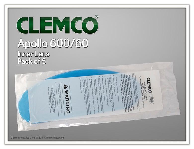 Clemco 04367 Apollo 600 Inner Lens 0.040" 5 Pack |$17.00