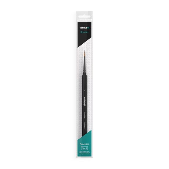 Vallejo - Brush - Precision No. 1 Round Synthetic Brush with Triangular Handle
