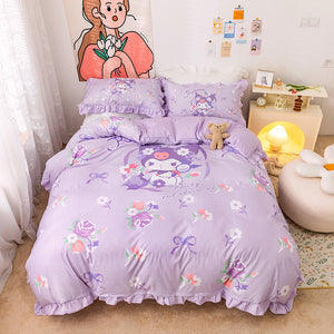 Cute Bear Print Bedding Set  Kawaiies