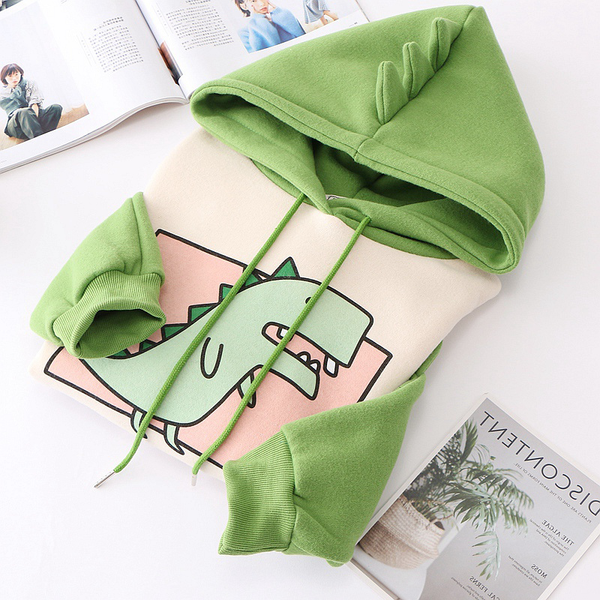 Cute Green Monster Hoodie JK1781 – Juvkawaii