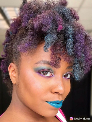 Afropunk unicorn with multi colored hair gel 