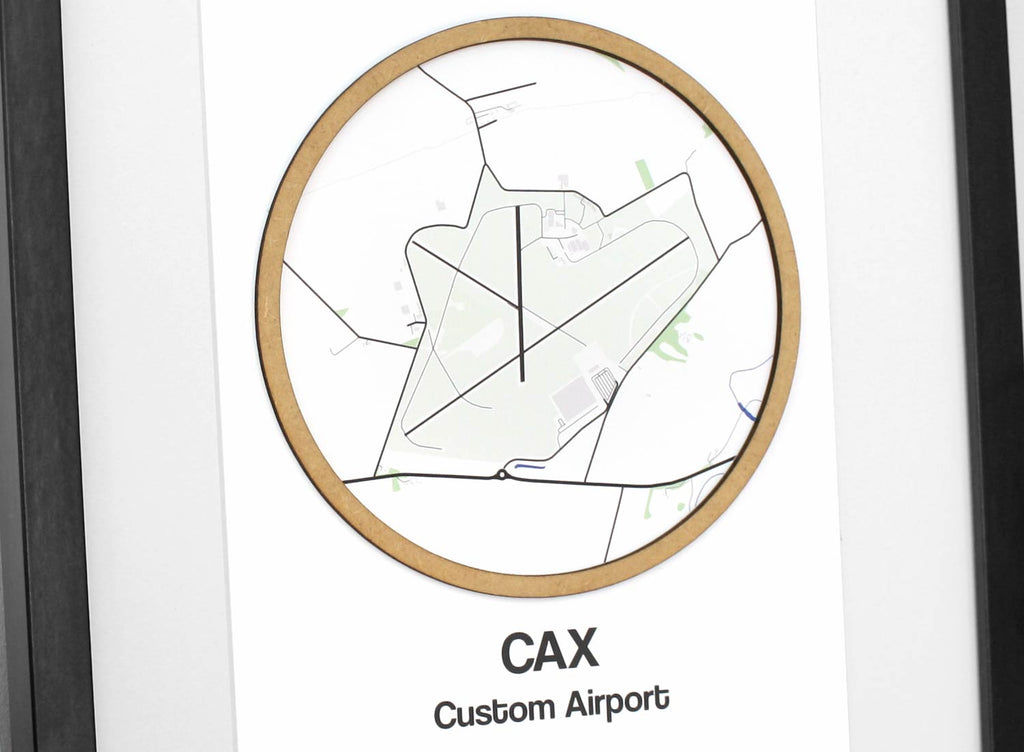 custom airport map, pilot gifts