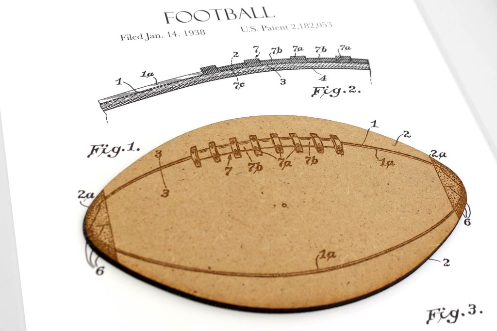 Football Gift, Football patent art home decor