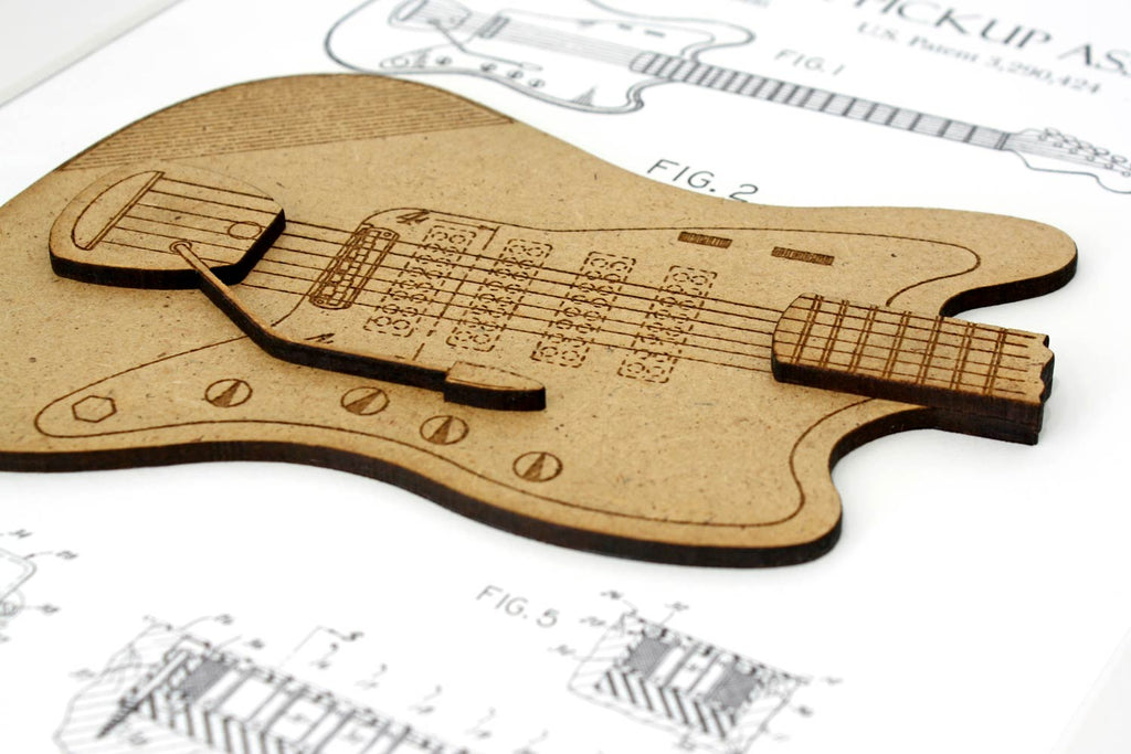 Guitarist gift, electric guitar art