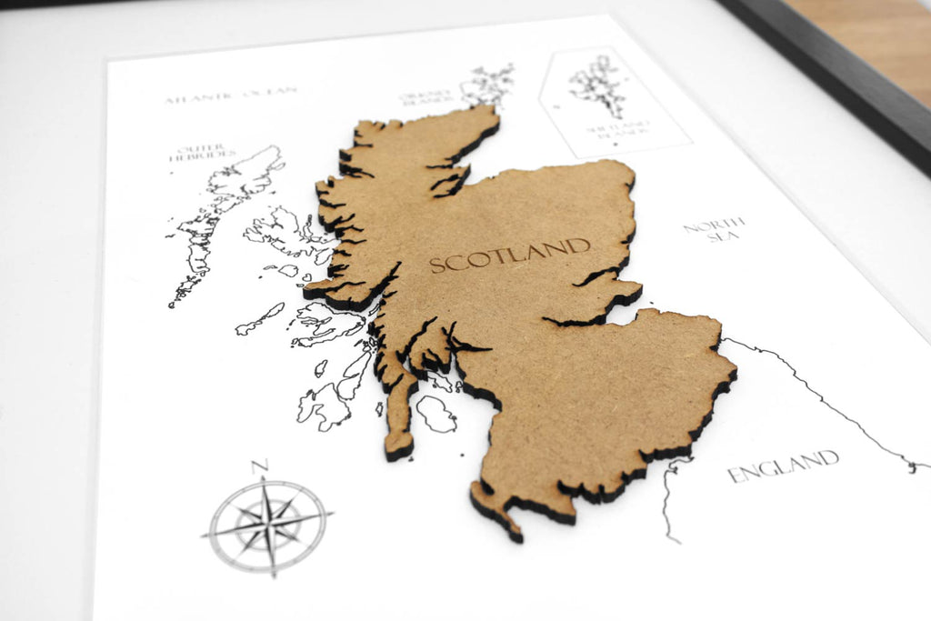 Scotland map decor, Scotland gifts