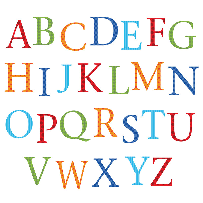 Alphabet Wall Stickers Upper Case Bright – Kidscapes