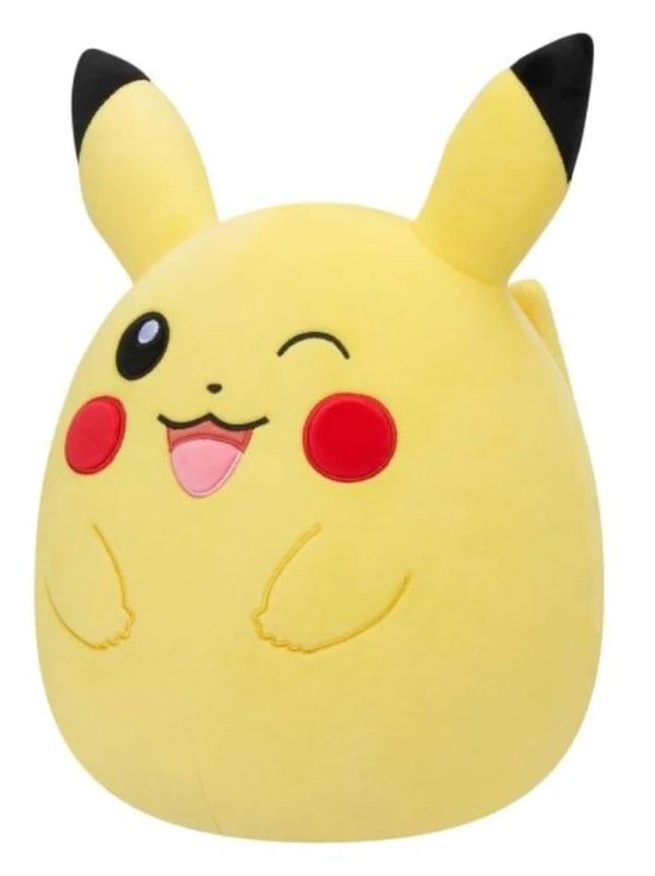 Pokémon - Squishmallow Vague 3 - Peluche géante Pikachu Clin d'Oeil 50