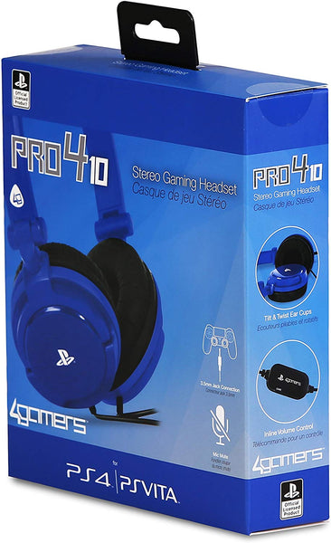 Micro-casque Gaming stéréo 4Gamers Pro 4 40 Noir pour PS4 - Casque pour  console - Achat & prix