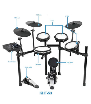 Popular Professional Percussion Full Mesh Surface Digital Drum Kit Instruments Musical Electronic Drum Set