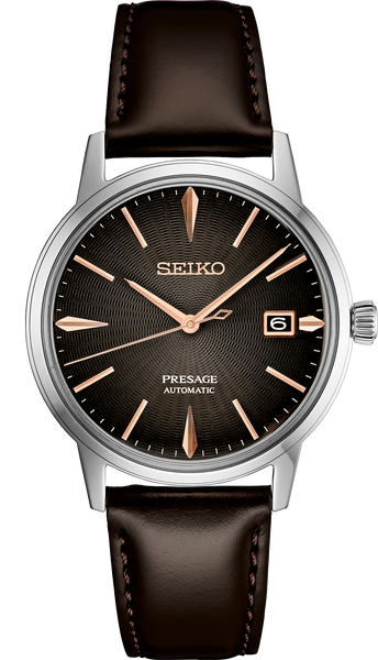 Seiko Men's Presage 23 Jewel Automatic Brown Dial 50M Water Resistance  Watch With Date 