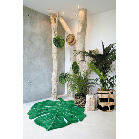 Lorena Canals Monstera Leaf Machine Washable Area Rug