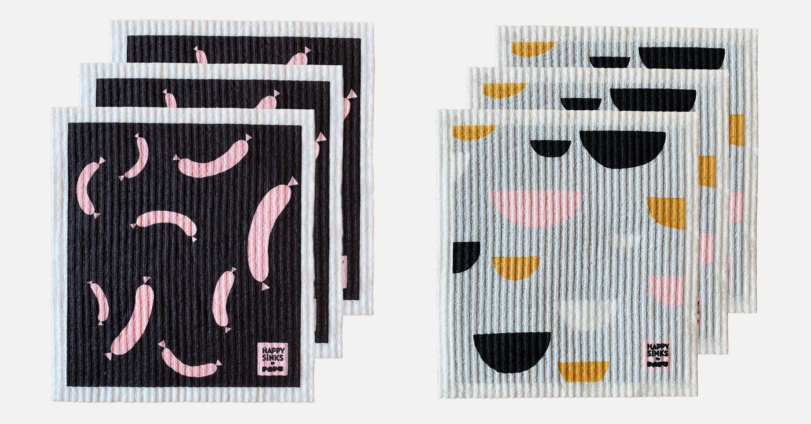 Papu Swedish dishcloth designer collaboration with HAPPY SiNKS