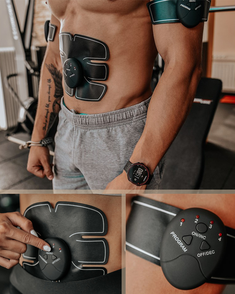 ems abs muscle stimulator set for arms and abs controller
