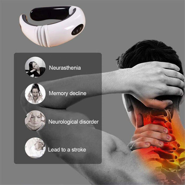 Electric Pulse Neck Cervical Massager forPain Relief Portable 3D Equipment