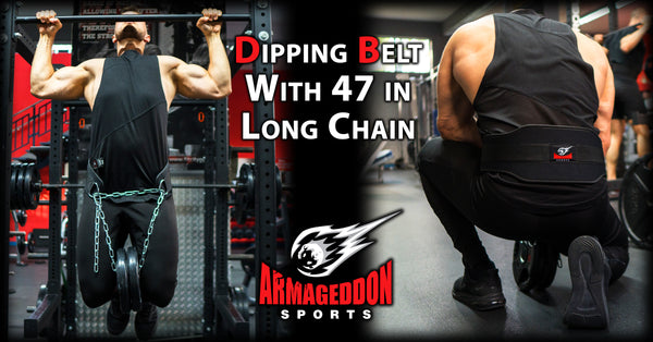 Premium Pull Up Weight Belt with Chain for Weighted Dips
