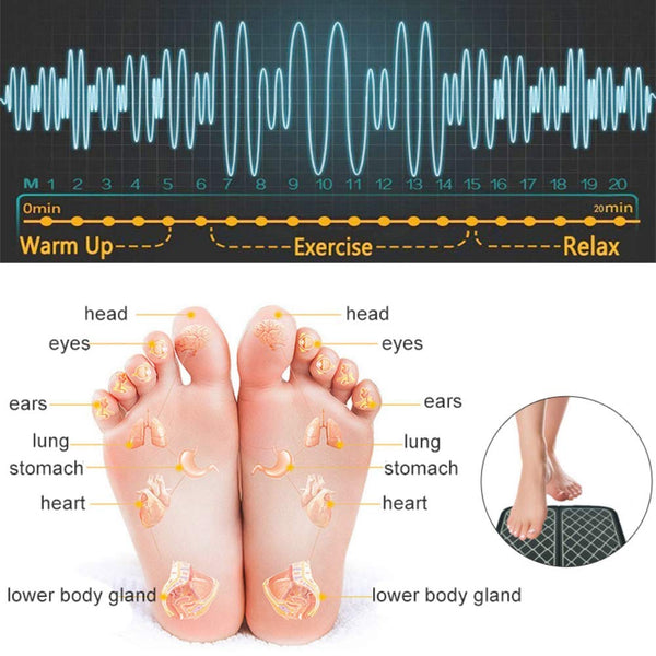 ems electronic foot mat pad feet simulator electric wave