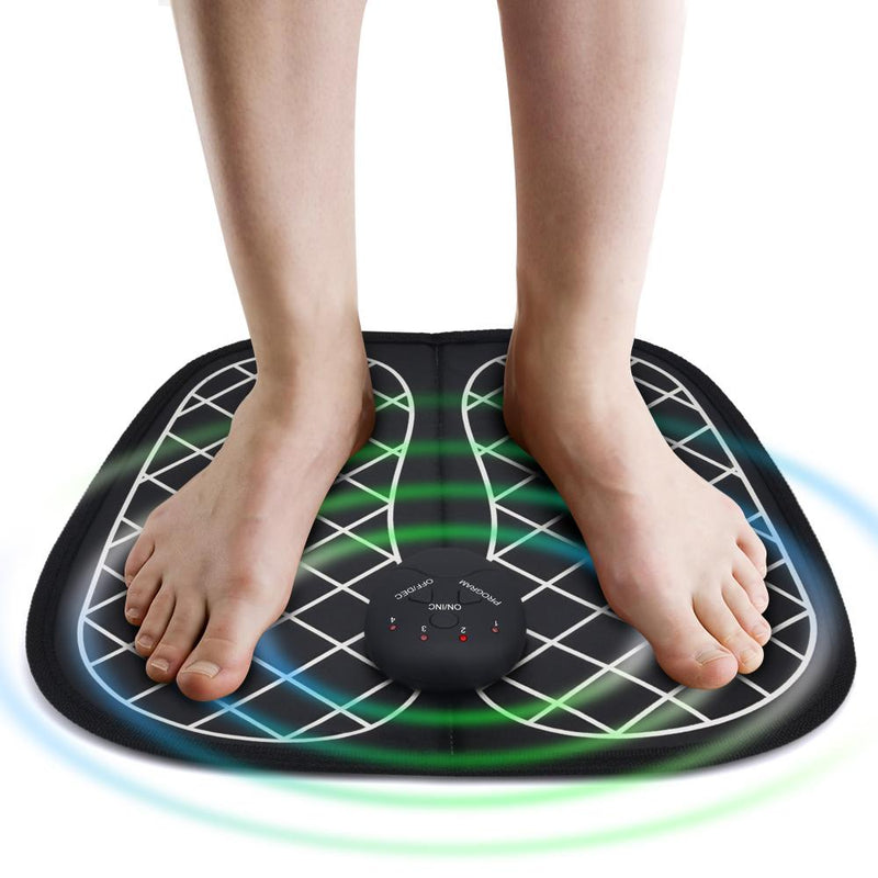 Electric Ems Foot Massager Feet Mat Electronic Pulse Wave Pad Machine Muscle Stimulator 